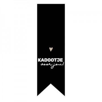 0013670wensetiket vaantje 25x84mm kadootje voor jou