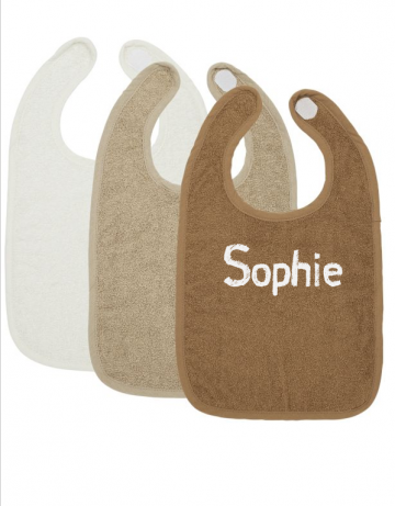 Badstof slabber met naam