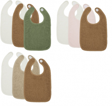 Badstof uni slabber met klittenband