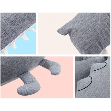 Bedbumper krokodil grijs6