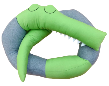 Bedbumper krokodil groen grijs 3ccexpress