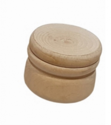 Blanco houten tandendoosje met draaidop