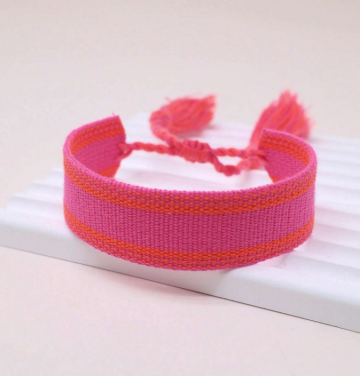 Boho armband fuchsia