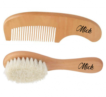 Borstel en kam set met naam ananda 2