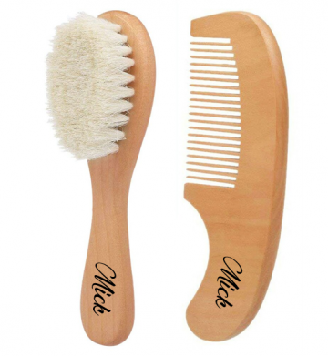 Borstel en kam set met naam ananda