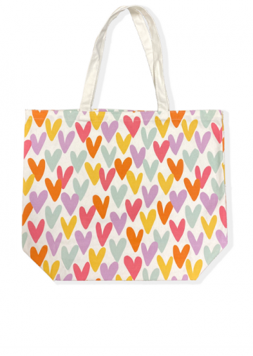 Canvas tas hartjesregen 2