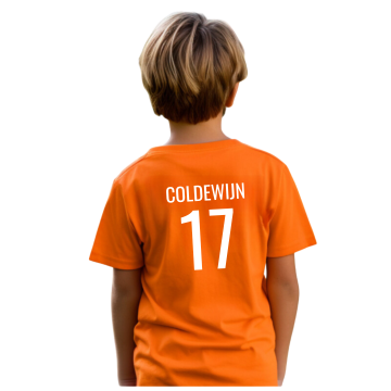 Oranje shirt kind 2