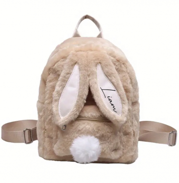 Fluffy rugzak konijn met naam5