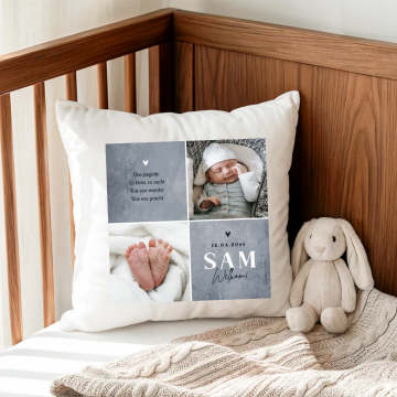 Geboortekussen   geboortekaartje