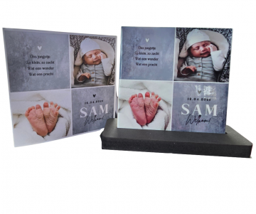 Gepersonaliseerd tegeltje geboortekaartje