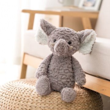 Grijze knuffel 40cm olifant