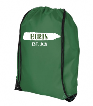 Gymtas groen verfstreep naam   grunge strokes es hashed browns