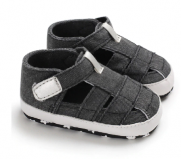 Jongens zomerschoenen donkergrijs 7 12 en 13 18 mnd