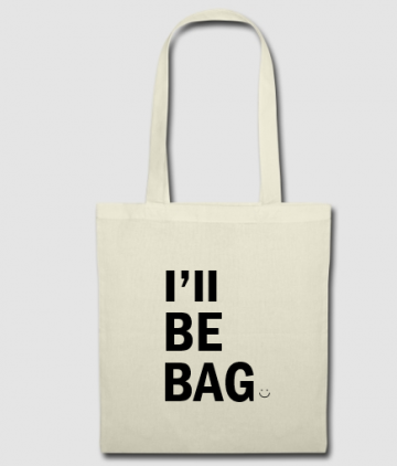 Katoenen tas lang hengsel ecru ill be bag franklin gothic 0