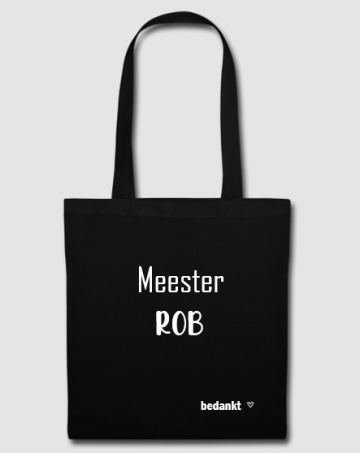 Katoenen tas lang hengsel meester bedankt
