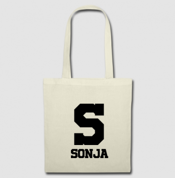 Katoenen tas lang hengsel naam university