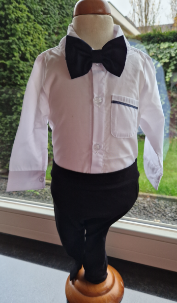 Kerst overhemdromper als set met broekje