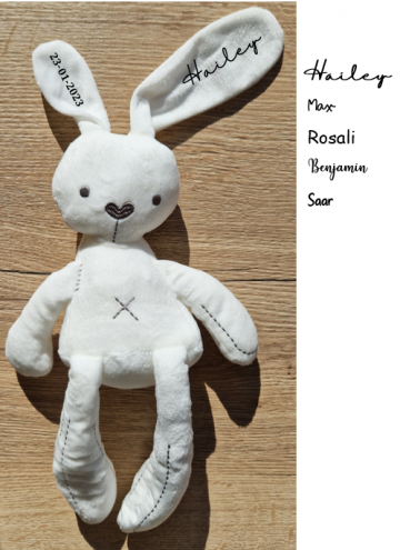 Knuffel konijn met naam