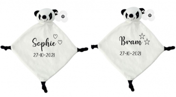 Knuffeltut panda met naam