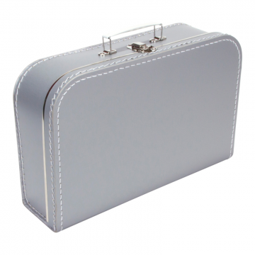 Koffertje 35cm zilver