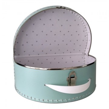 Koffertje halfrond wit binnenkant 0