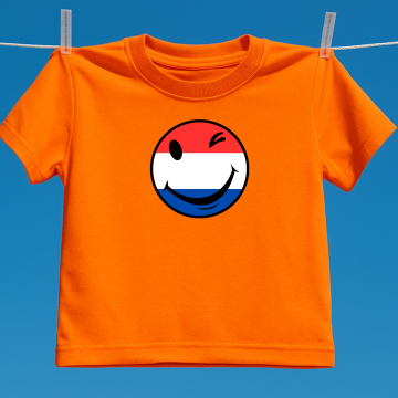 Koningsdagwk shirt smiley oranje