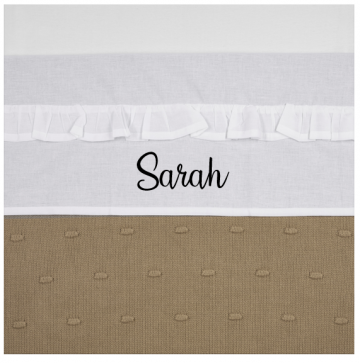 Laken ruffle met naam