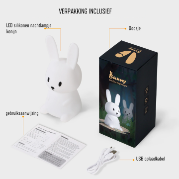 Led nachtlampje konijn 7
