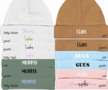 Letter kleuren new born mutsje