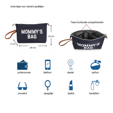 Mommy bag extra tasje