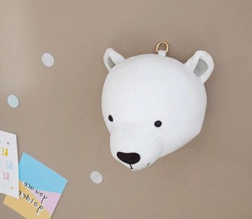 Muurhanger dierenkop ijsbeer