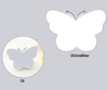 Nachtlampje vlinder wit