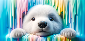 Peek a boo polar bear