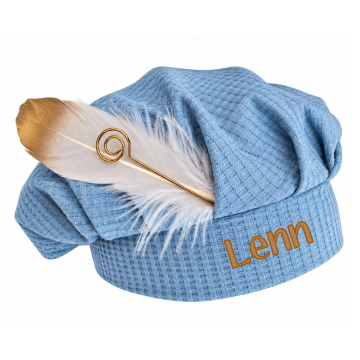 Pietenmuts wafel  jeans blauw