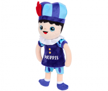 Pietenpopje met naam blauw