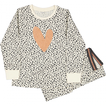 Pyjama heart 101 dots