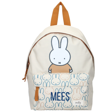 Rugzak nijntje beige met naam