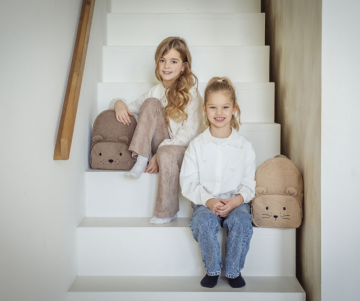 Rugzak teddy choco en beige model
