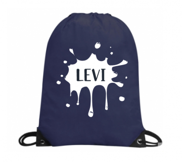 Rugzakje met splash naam navy