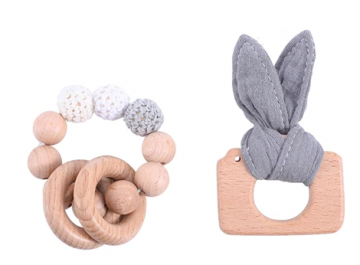 Setje bijtring camera grijs