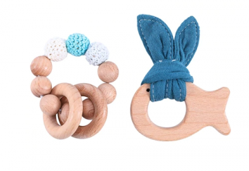 Setje bijtring vis blauw