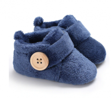 Slofjes klittenband jeans blauw