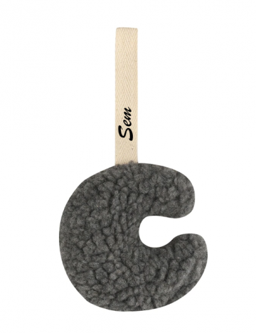 Speen knuffel moon grey met naam