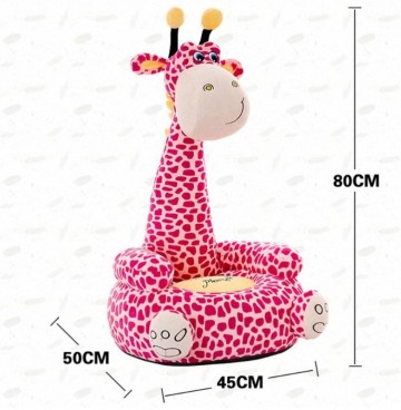 Stoeltjes giraffe afmetingen roze