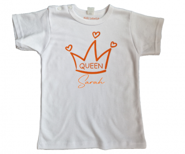 T shirt queen met naam