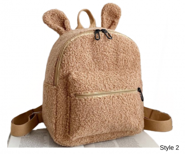 Teddy rugzak beige style 2