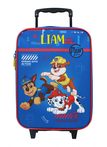 Trolley koffer paw patrol met naam geel 0