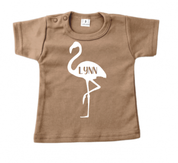 Tshirt mokka flamingo naam2