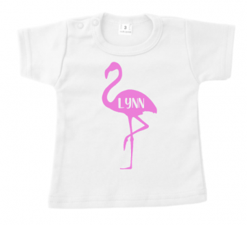 Tshirt mokka flamingo naam3