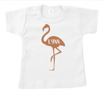 Tshirt mokka flamingo naam4